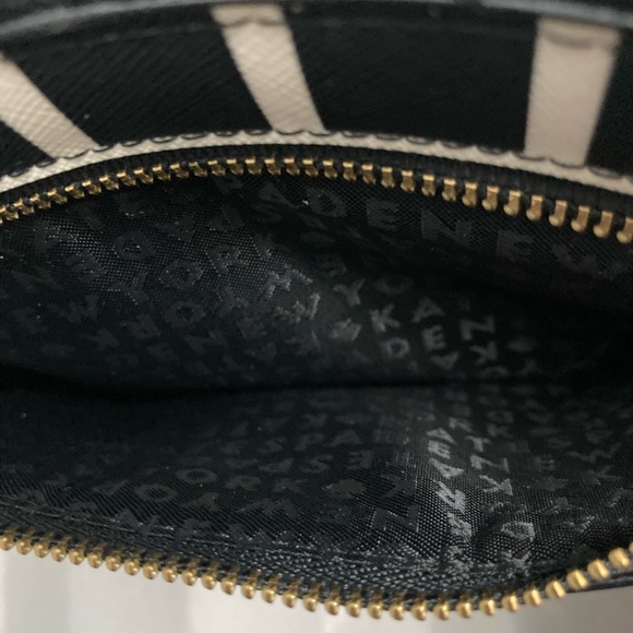 Kate Spade Laurel Way Tinie Checked Leather Wristlet, Black White, NWOT - Picture 11 of 14